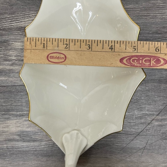 Lenox Special Leaf Dish – Ivory Porcelain with 22k‎ Gold Trim – Vintage USA - Picture 7 of 7